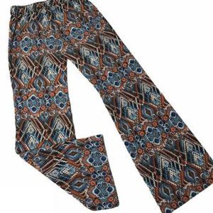 WAYF Wide Leg 70s Boho Printed Pant, Size: L
